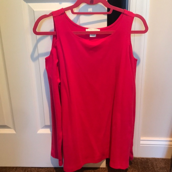 Joan Vass Tops - Joan Vass cold shoulder top